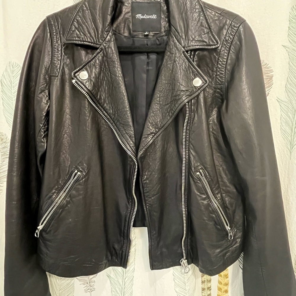 Madewell Black Leather Moto Jacket